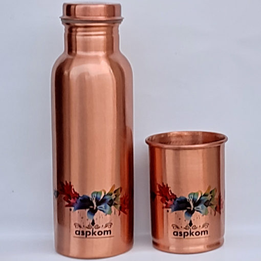 Plain, Copper Bottle, Water Bottle